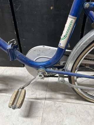 Bicicleta Paseo Vintage Azul y Blanca GAC