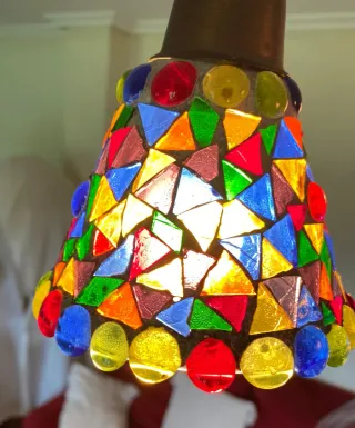 Lámpara Tiffany 4 luces cristal