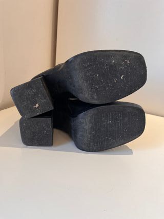 Botines negros plataforma tacón cuadrado