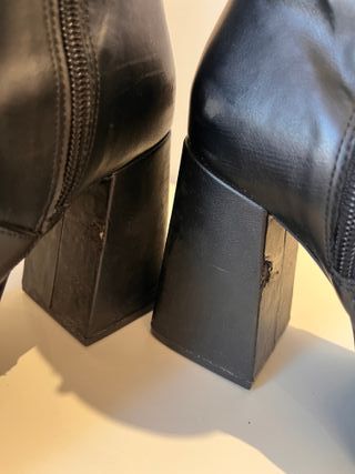 Botines negros plataforma tacón cuadrado