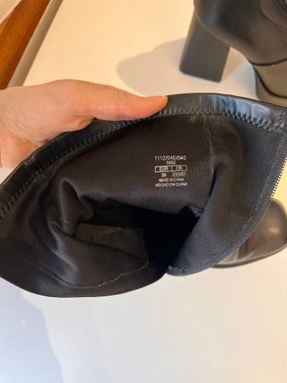 Botines negros plataforma tacón cuadrado