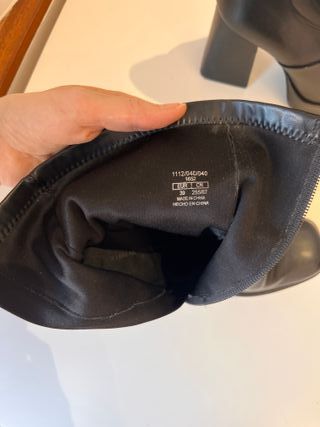 Botines negros plataforma tacón cuadrado