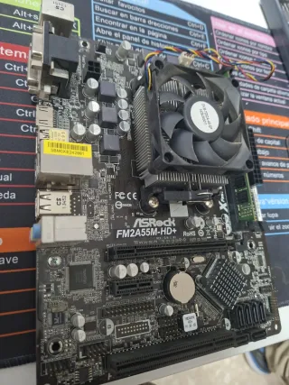 Placa Base ASRock FM2A55M-HD+ 4GB DDR3+Procesador