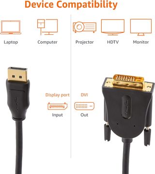 Amazon Basics Cable de DisplayPort a DVI, 0.9 m, N