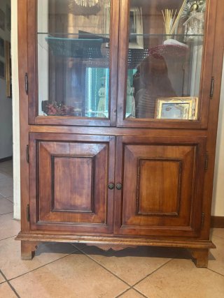 Vetrinetta in legno e vetro