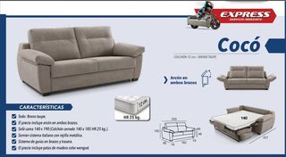 SOFÁ CAMA DE APERTURA ITALIANA COCÓ.