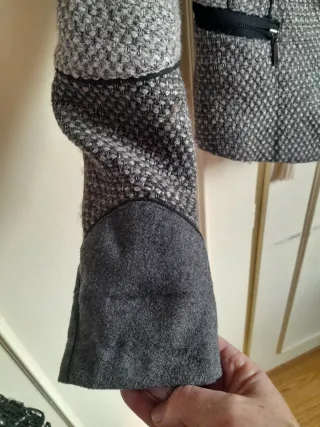 Blazer Zara Lana Gris