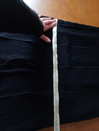 GONNA A TELI VELATA NERA TG. 44