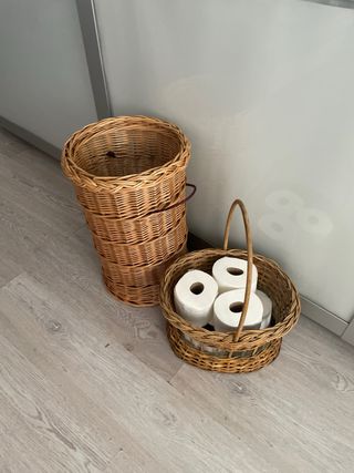 Cestas de mimbre para baño