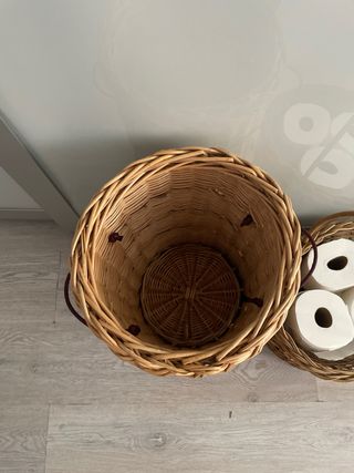 Cestas de mimbre para baño