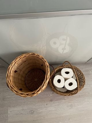 Cestas de mimbre para baño