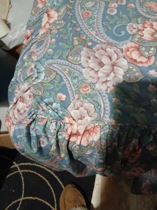 Coppia copriletti cretonne fiori