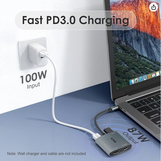 Hub USB C a dual HDMI 4K + 1 PD 3.0 + 1 USB 2.0