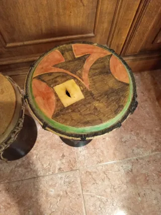 Juego de 2 timbales de madera