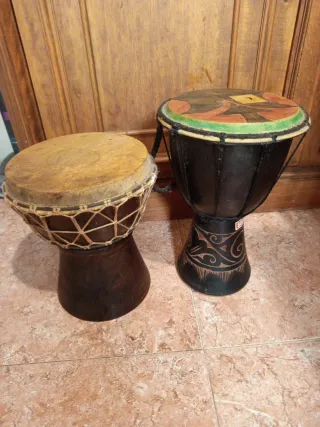 Juego de 2 timbales de madera