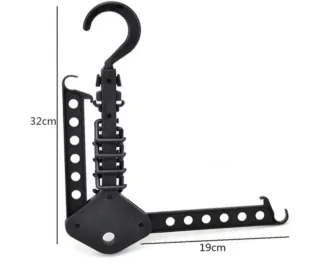Percha organizador de plástico negro