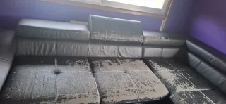 Sofá Chaiselongue Polipiel Negro