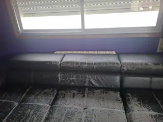 Sofá Chaiselongue Polipiel Negro