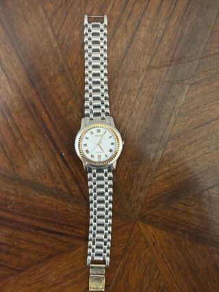 Reloj Jaguar Esfera Blanca y Detalles Dorados