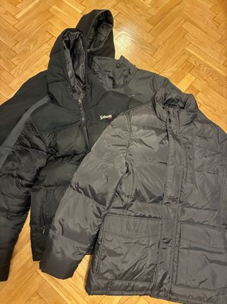 Lote 4 abrigos de plumas negros