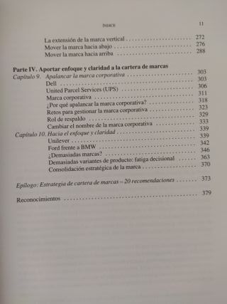 Libro Estrategia de la Cartera de Marcas - Deusto