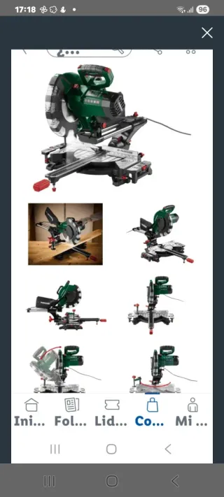 Sierra ingletadora telescópica Parkside