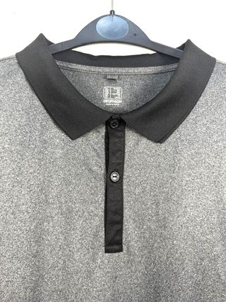 Polo Manga Corta Decathlon Artengo Gris XXXL