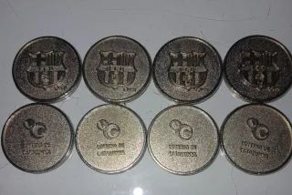 Monedas FC Barcelona con colaboración con  Loteria