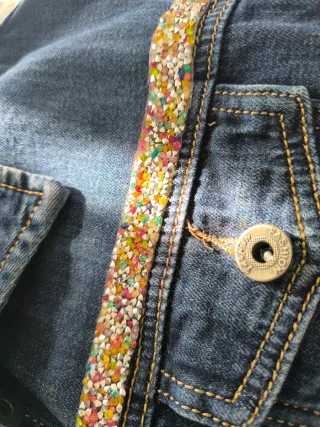 Chaqueta vaquera mujer multicolor
