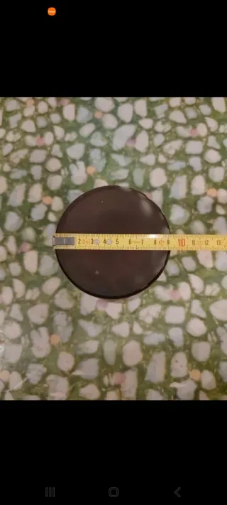 Vaso vintage vetro colorato oro e borgogna