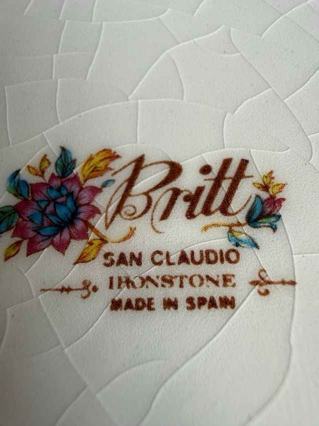 Platos Porcelana Britt Irostone San Claudio del 70