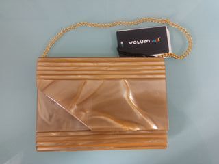 Bolso de fiesta Beige/Dorado