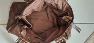 Borsa donna vera pelle  marrone