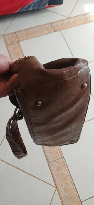 Borsa donna vera pelle  marrone