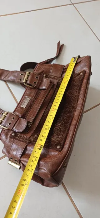 Borsa donna vera pelle  marrone