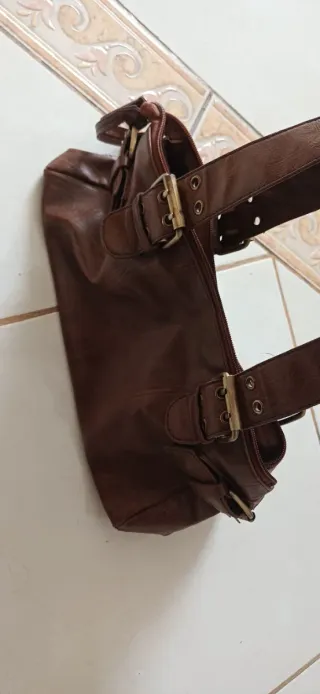 Borsa donna vera pelle  marrone