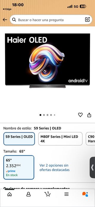 Haier OLED H65S9UG Pro 65 Smart TV 120Hz