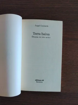 Terra baixa.: Drama en tres actes (Catalan Edit...