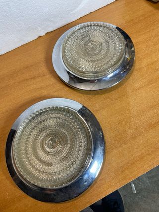 APPLIQUE VINTAGE DESIGN PLAFONIERA COPPIA ACCIAIO