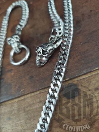 Catena portafoglio skull - maglia stretta