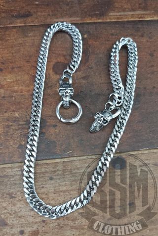 Catena portafoglio skull - maglia stretta