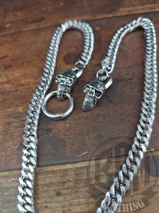 Catena portafoglio skull - maglia stretta