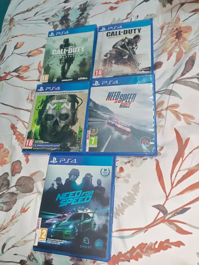 Lote 5 Juegos PS4: Call of Duty y Need for Speed