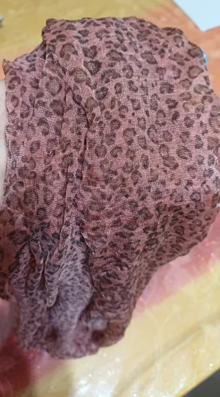 Foulard donna rosa leopardato