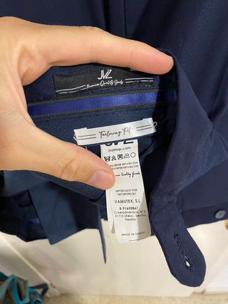 Traje de chaqueta azul