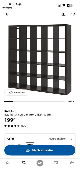 Scaffale Kallax 5x5 Ikea Nero