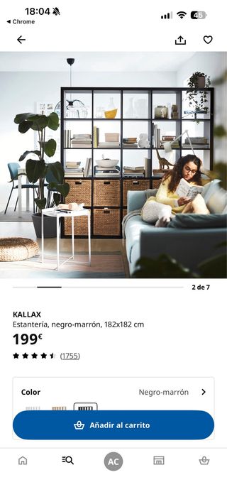 Scaffale Kallax 5x5 Ikea Nero