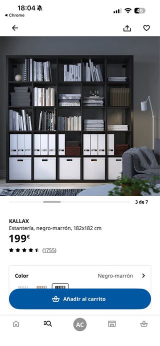 Scaffale Kallax 5x5 Ikea Nero