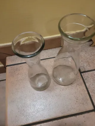 Brocca vintage da osteria in vetro