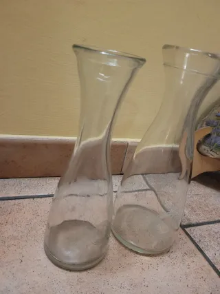 Brocca vintage da osteria in vetro